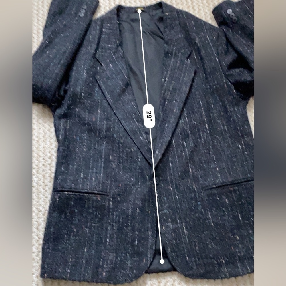 COTLER | Vintage Sports Coat Charcoal Gray Wool Blend Jacket Size 40 - Picture 6 of 11